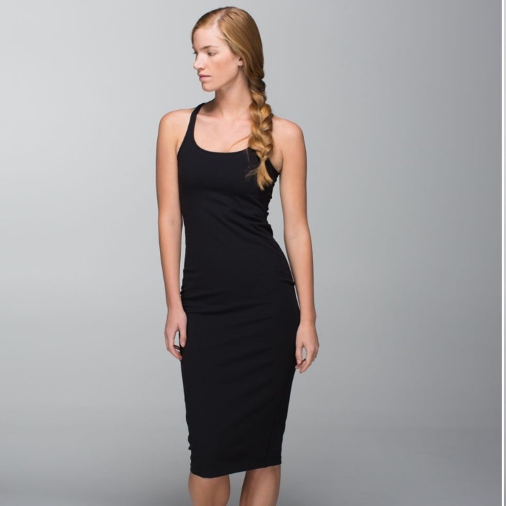 lululemon athletica Black Tank Midi Dress